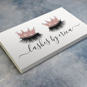 Lashes Makeup Rose Gold Crown Eyelash Visitenkarte