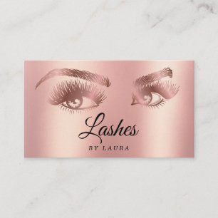 Lashes Makeup Rose Visitenkarte