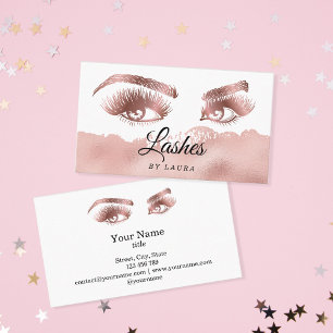 Lashes Makeup Rose Visitenkarte