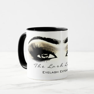 Lashes Makeup Studio Gold Eyes White Tasse