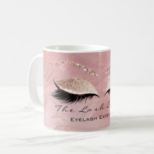 Lashes Makeup Studio Pink Molten Glitzer Kaffeetasse
