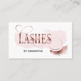 Lashes Moderne Rose Gold Typografie Makeup Artist Visitenkarte