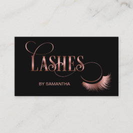 Lashes Moderne Rose Gold Typografie Makeup Artist Visitenkarte