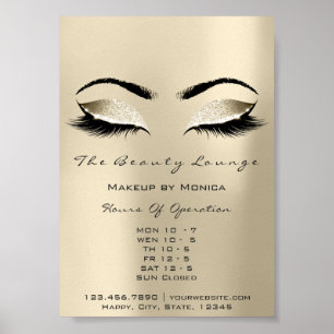 Lashes Öffnungszeiten Elfenbeinsalon Glitzer Poster