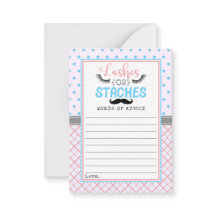 "Lashes or staches" Modernes Party zur Aufdeckung