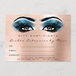 Lashes Pink Rose Blue Makeup Certificate Geschenk