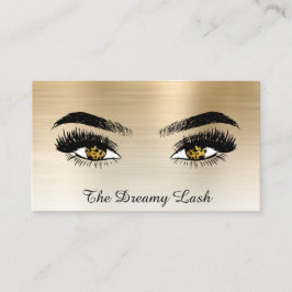 *~* Lashes QR Brows Extensions Gold Glitzer Visitenkarte