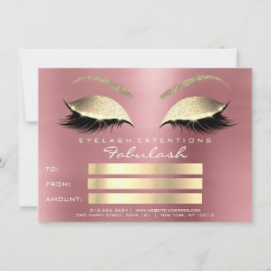 Lashes Red Bean Rose Gold Makeup Certificate Gesch
