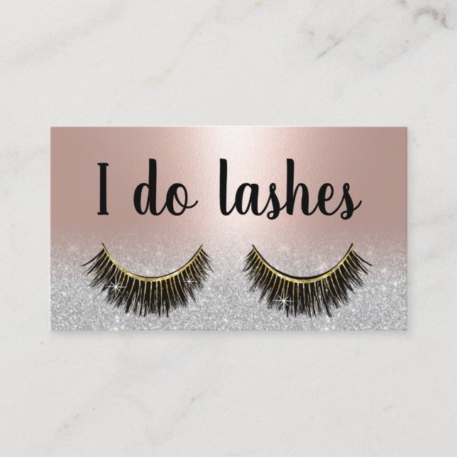 Lashes Rose Salon Loyalität Treuekarte (Vorderseite)