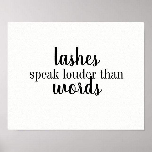 Lashes Speak Poster (Vorne)