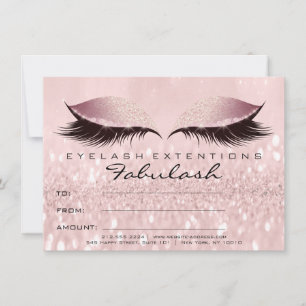 Lashes Studio Pink Makeup Certificate Glitzer