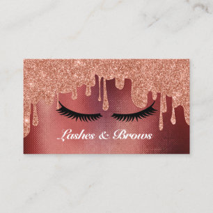 Lashes und Brows Elegantes Script Gold Makeup Beau Visitenkarte