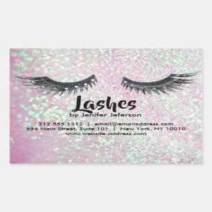 Lashes Visitenkartensticker Rechteckiger Aufkleber