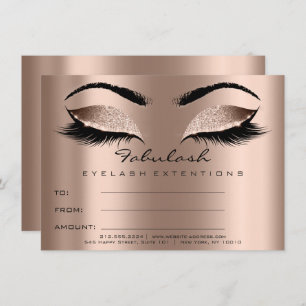 LashesRose Gold Makeup Zertifikat Geschenk Einladung
