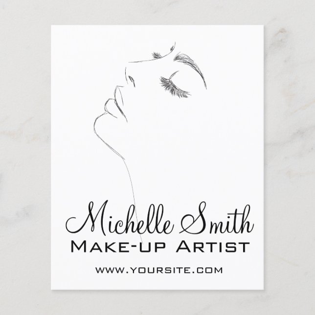 Lashlinsen-Wimpern-Wimpern-Lash-Erweiterungen Schw Flyer (Vorne)