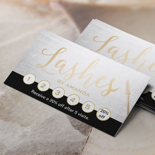 Lashs Makeust Gold Script Loyalty Punch Treuekarte