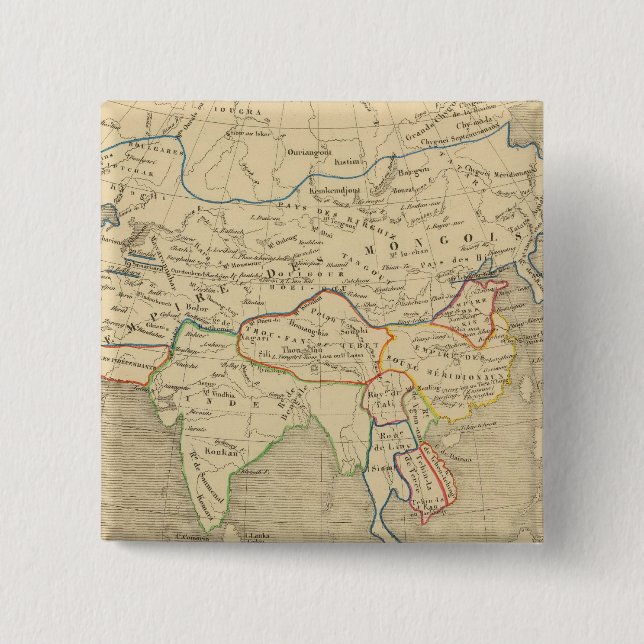 L'Asie, l'an 1220 ap JC Button (Vorderseite)