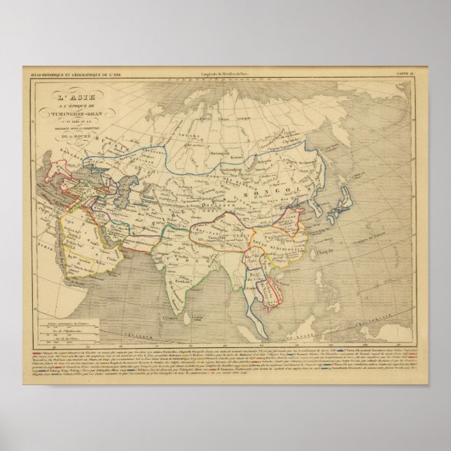L'Asie, l'an 1220 ap JC Poster (Vorne)