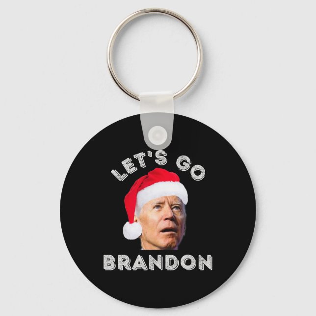 Lass#39;s Go-Brandon Anti-joe Biden Weihnachtsmann Schlüsselanhänger (Vorderseite)