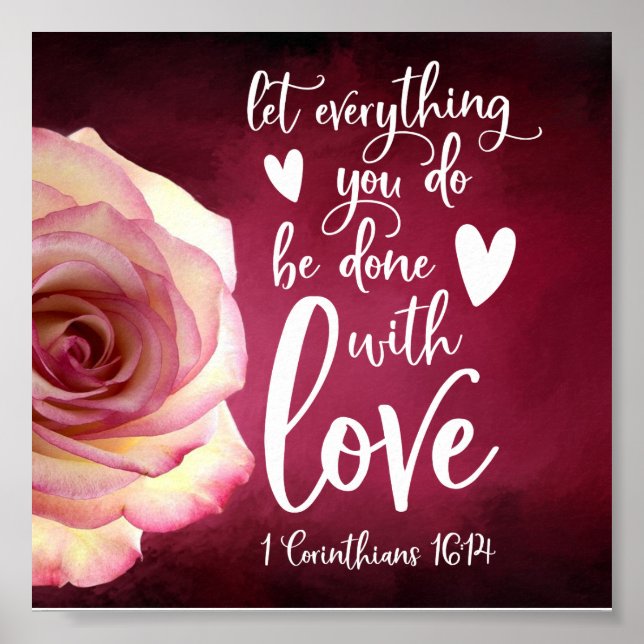 Lass alles, was du mit Liebe machst Poster (Vorne)