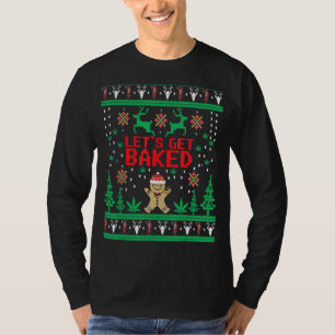 Lass Baked Gingerbread Weed Stoner Ugly Christ T-Shirt