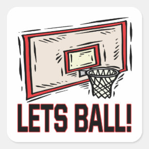 Lass Ball Quadratischer Aufkleber