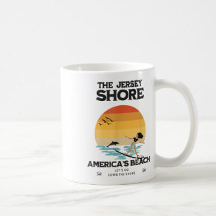 Lass bis an die Küste von New Jersey Beach USA Kaffeetasse