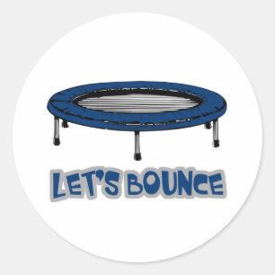 Lass Bounce Trampolin Runder Aufkleber