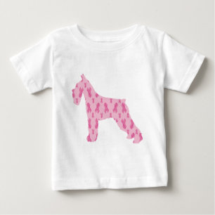 Lass Cure Cancer Ribbon Schnauzer Baby T-shirt