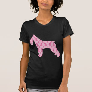 Lass Cure Cancer Ribbon Schnauzer T-Shirt