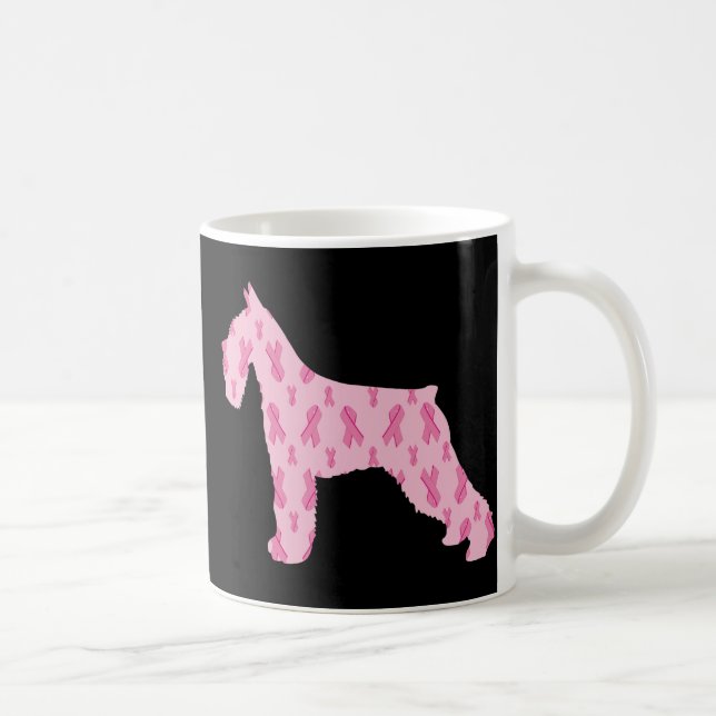 Lass Cure Cancer Ribbon Schnauzer Tasse (Rechts)