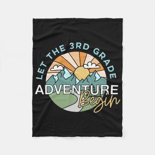 Lass das 3. Klasse-Abenteuer beginnen Lehrer Ck zu Fleecedecke (Vorderseite)