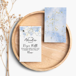 "Lass das Abenteuer an!" Reisekarte Kinderdusche Begleitkarte