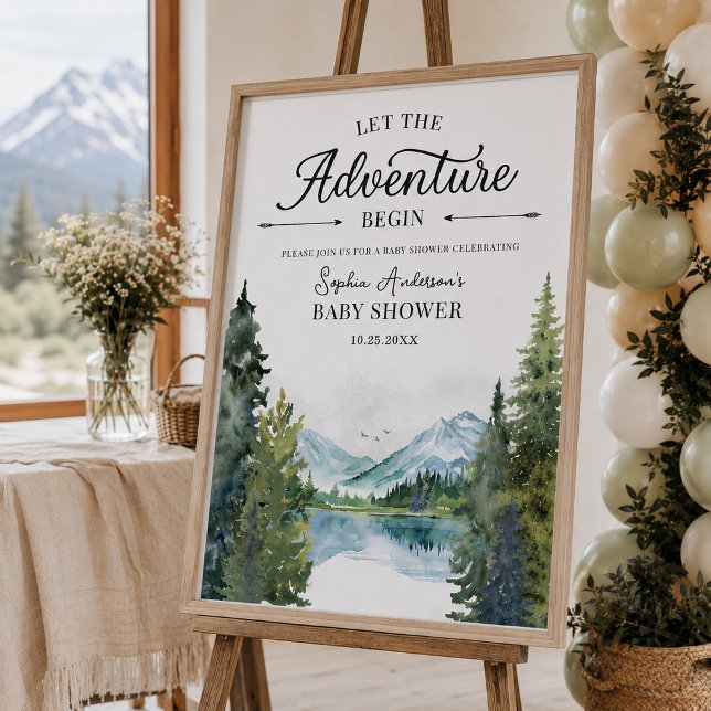Lass das Abenteuer beginnen Baby Shower Qualitätsp Poster (Von Creator hochgeladen)