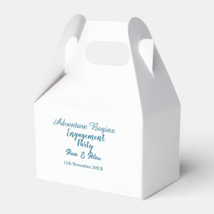 lass das Abenteuer beginnt Verlobungsfeier Name da Geschenkschachtel