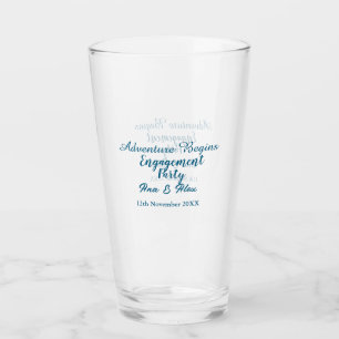 lass das Abenteuer beginnt Verlobungsfeier Name da Glas
