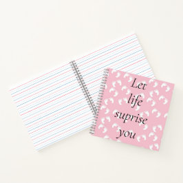 Lass das Leben überrascht dich Notizbuch