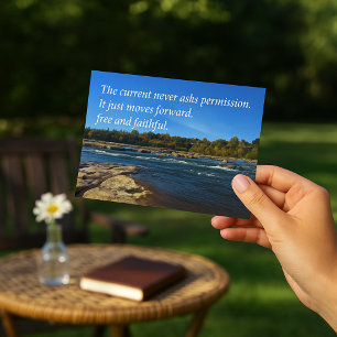 Lass das Wasser erinnern Sie, poetische Szene Jame Postkarte