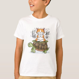 lass, dass das Ding Katze auf Schildkröte macht T-Shirt