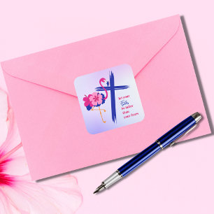 Lass, dass dein Glaube größer ist als dein Zitat Quadratischer Aufkleber