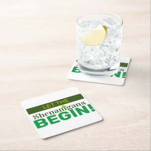 Lass, dass die Shenanigans mit dem Untersetzer Pap