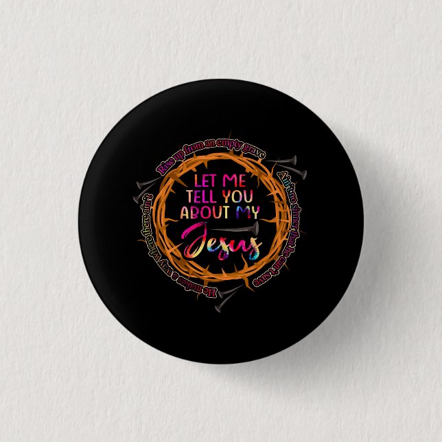Lass, dass ich dir von meinem Christlichen Glauben Button (Vorderseite)