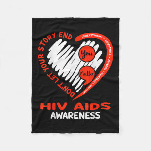 Lass dein Geschichtenbeenden-HIV-Aids-Bewusstsein Fleecedecke