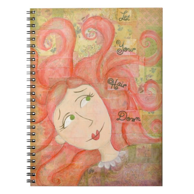 Lass Dein Hair Down Art Notebook Notizblock (Vorderseite)