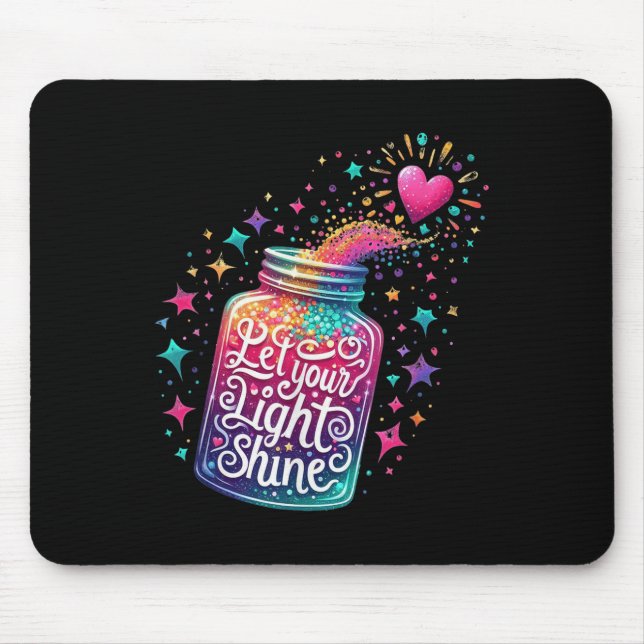 Lass dein helles Rheinfarbenherz Mousepad (Vorne)
