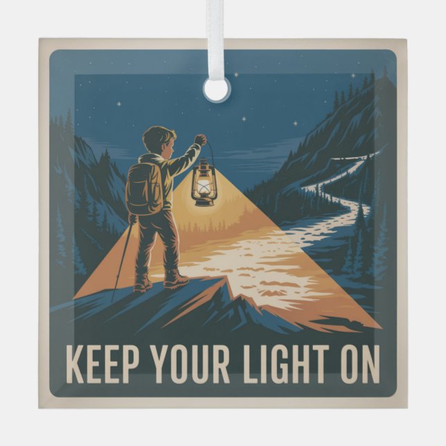 Lass Dein Licht An Ornament Aus Glas (Vorderseite)