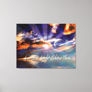 Lass Dein Licht Durch Kunst Durchscheinen Eingewic Leinwanddruck