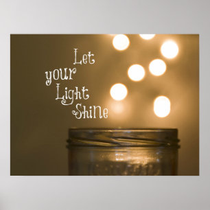 Lass dein Licht leuchten Bibelvers Christlicher Sp Poster