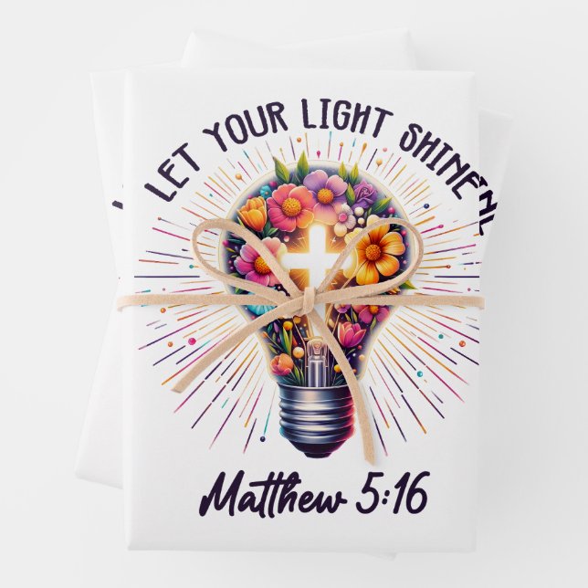 Lass dein Licht leuchten Geschenkpapier Set (Beispiel)