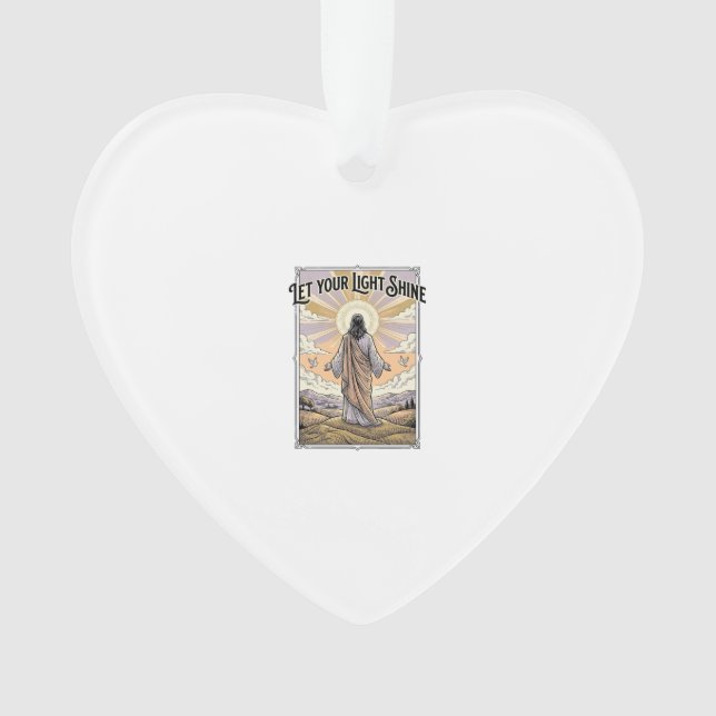 Lass dein Licht scheinen Vintage-Glaube Ornament (Vorderseite)